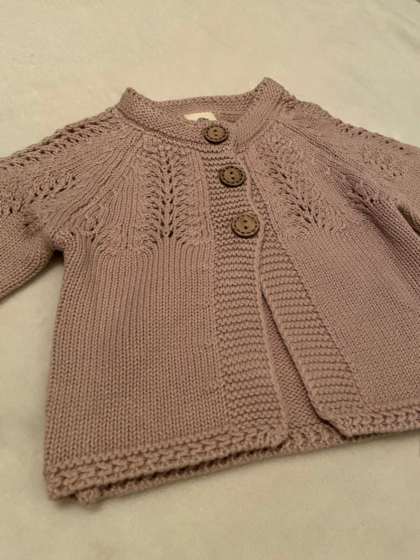 Olesya Knit Sweater Cardigan - Muave
