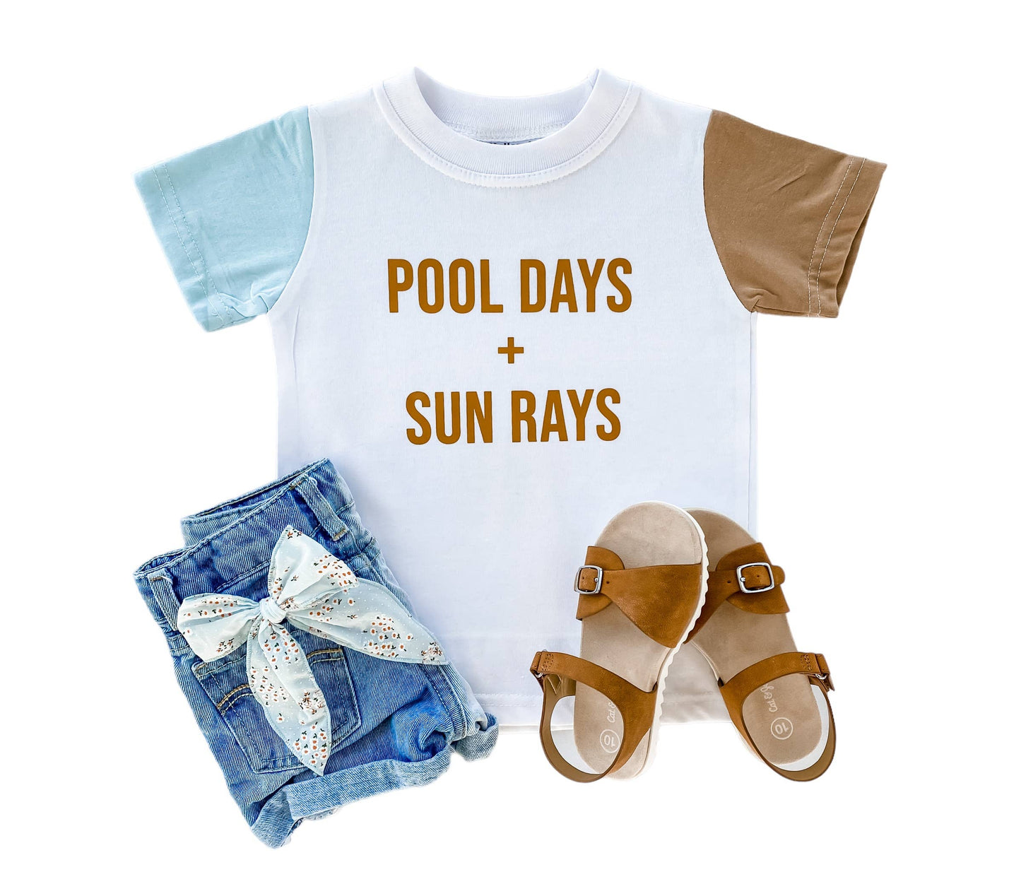 Pool Days + Sun Rays Color Block Tee
