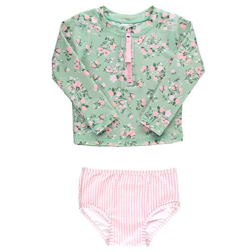 Ruffle Butts Tea Roses 2 Piece Swimsuit