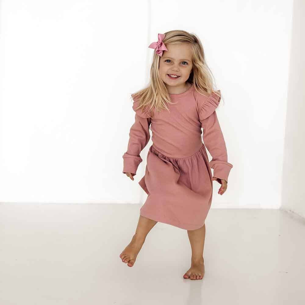 Rose Long Sleeve Organic Dress