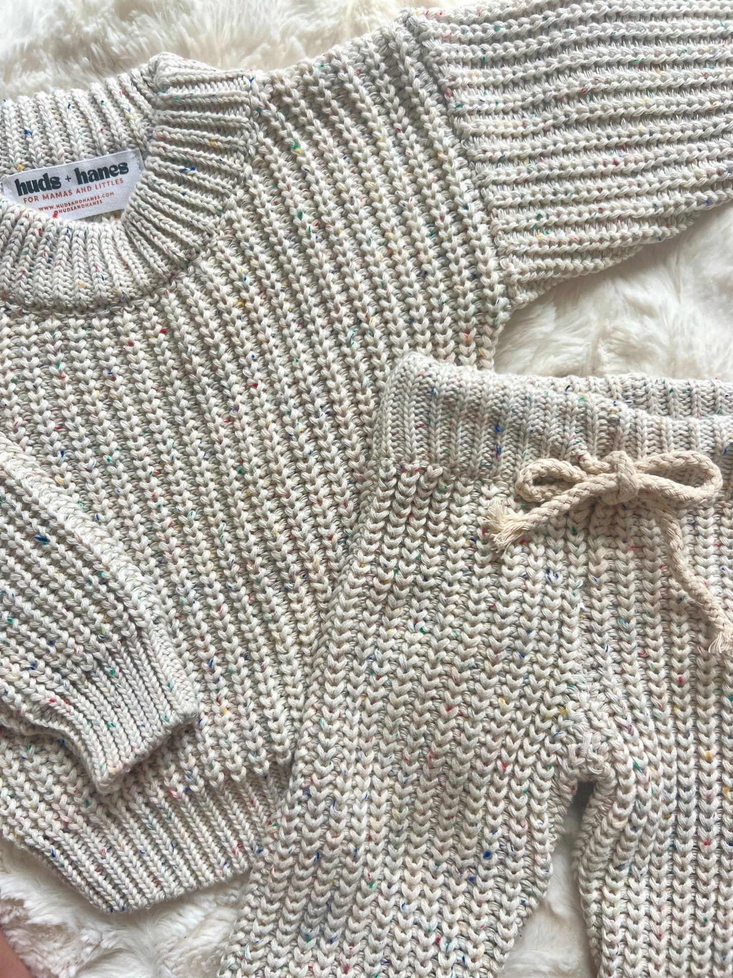 Knit Sprinkled Sweater and Pant Set