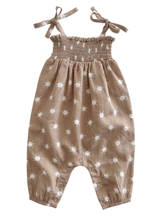 Sand Sun Organic Smocked Jumpsuit