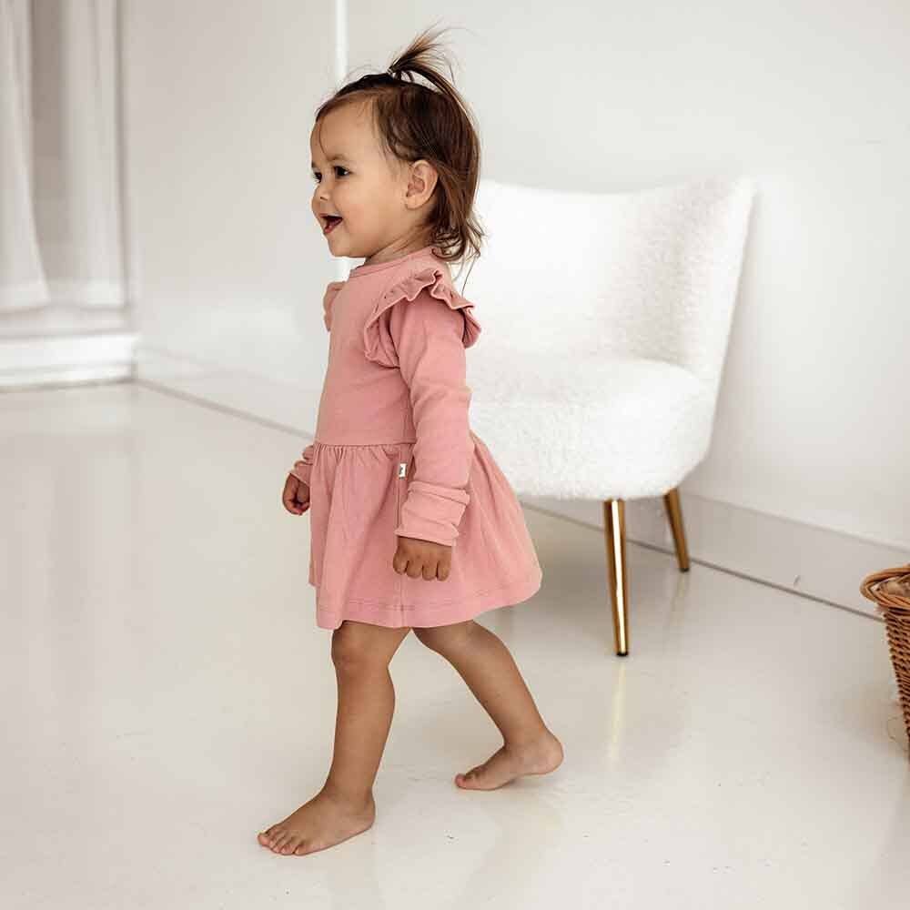 Rose Long Sleeve Organic Dress