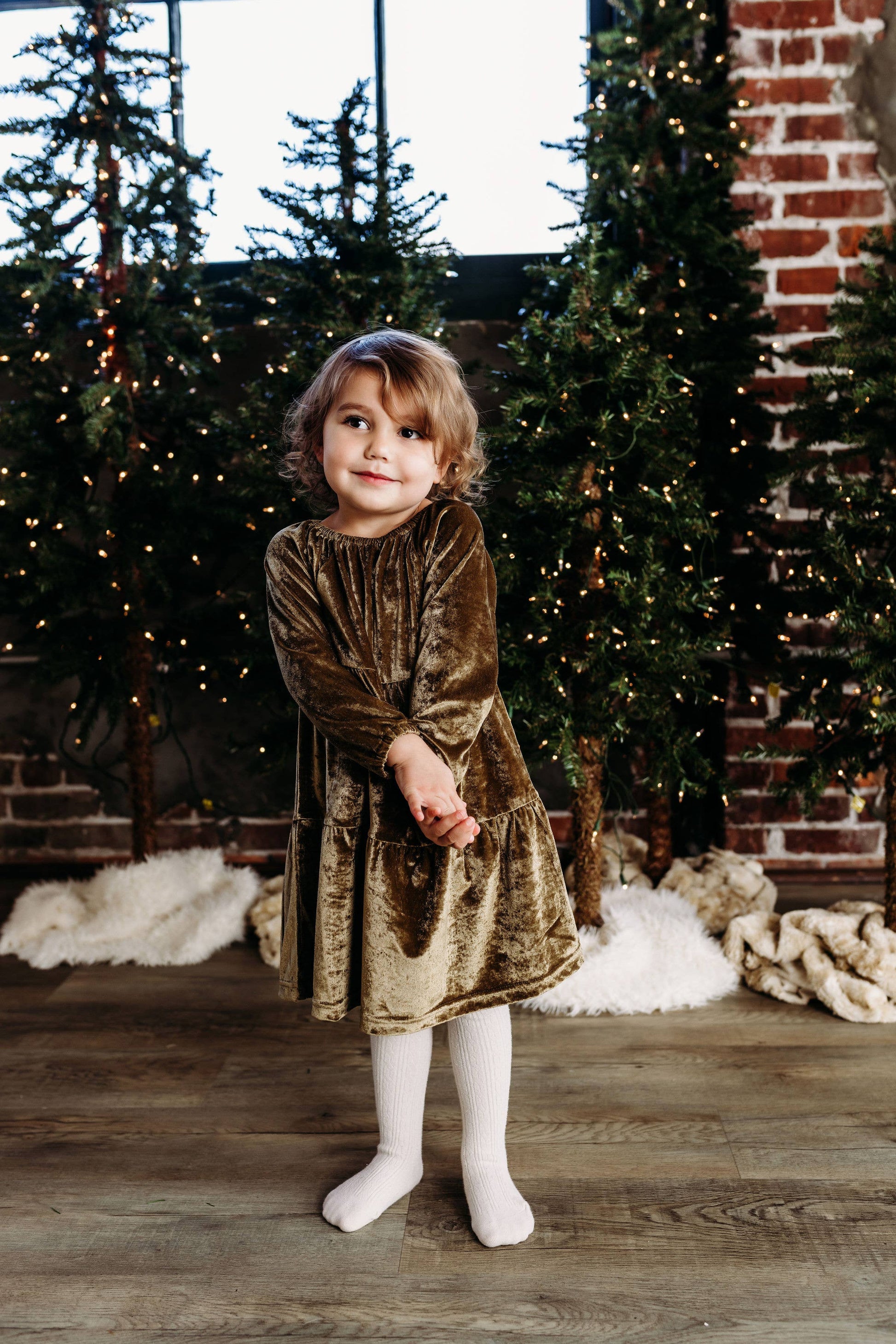 Velour Tiered Dress River Daisy Children's Boutique LLC Velour Tiered Dress River Daisy Children's Boutique LLC