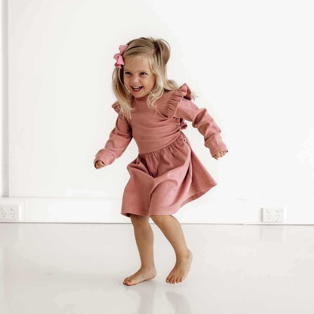 Rose Long Sleeve Organic Dress