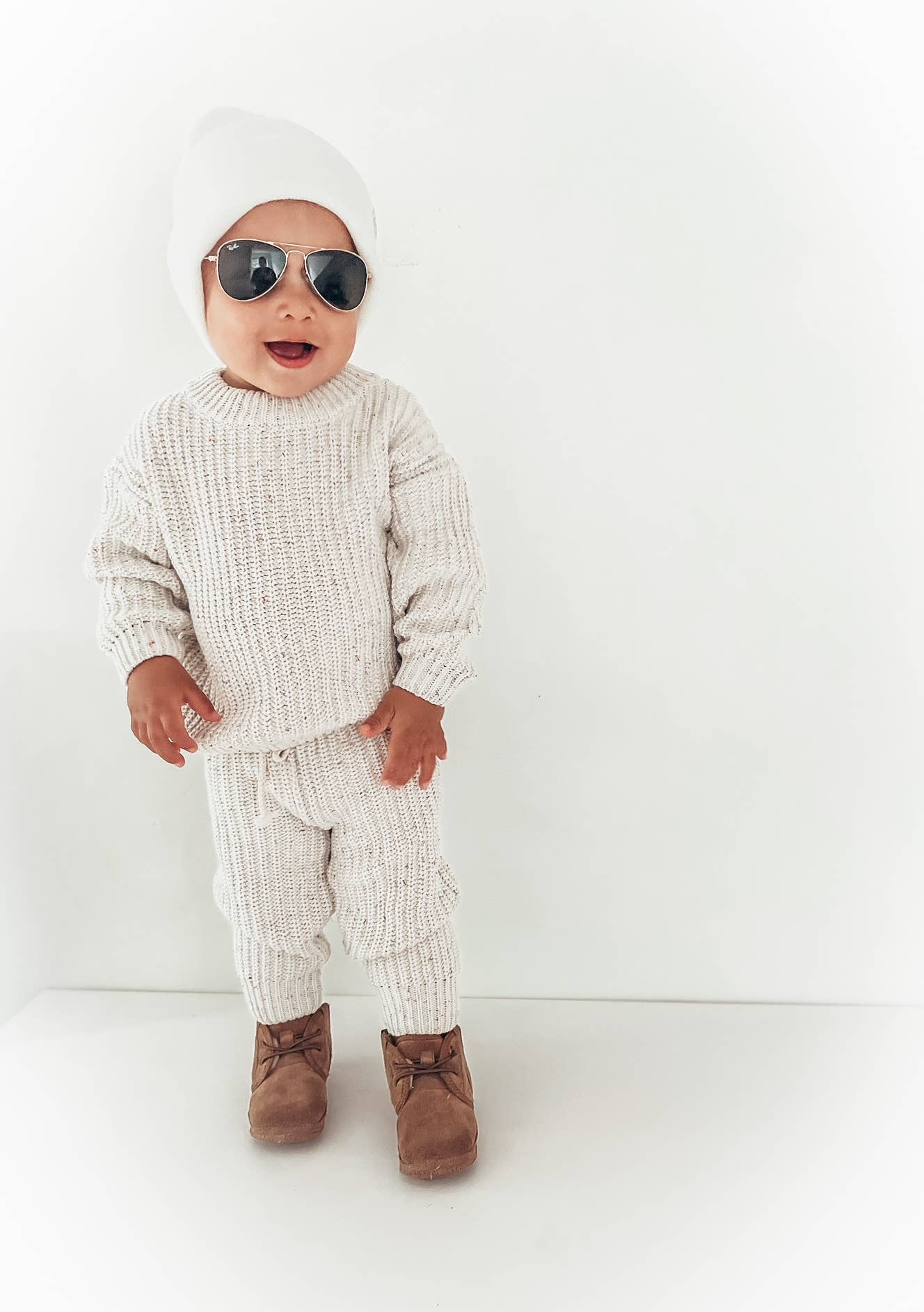 Knit Sprinkled Sweater and Pant Set